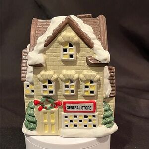 Winter Village Collectibles General Store Candle Holder